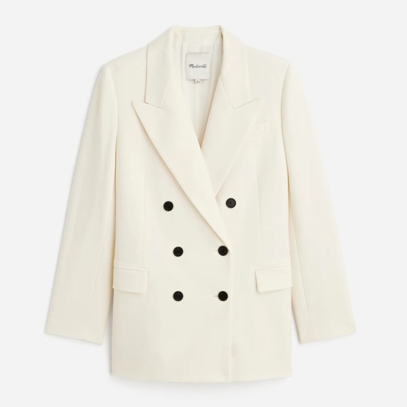 New MADEWELL Size 00 Tuxedo Blazer in Winter White $238 NT118 - Picture 5 of 7
